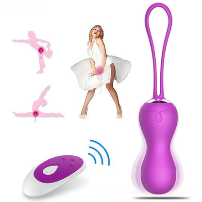 10 Speed Vibrating Egg Exercise Vagina Tighten Kegel Ball Egg Vibrator-EROSREALM