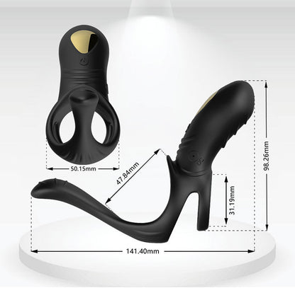 Wireless Remote Control Penis Ring & Prostate Massager-EROSREALM