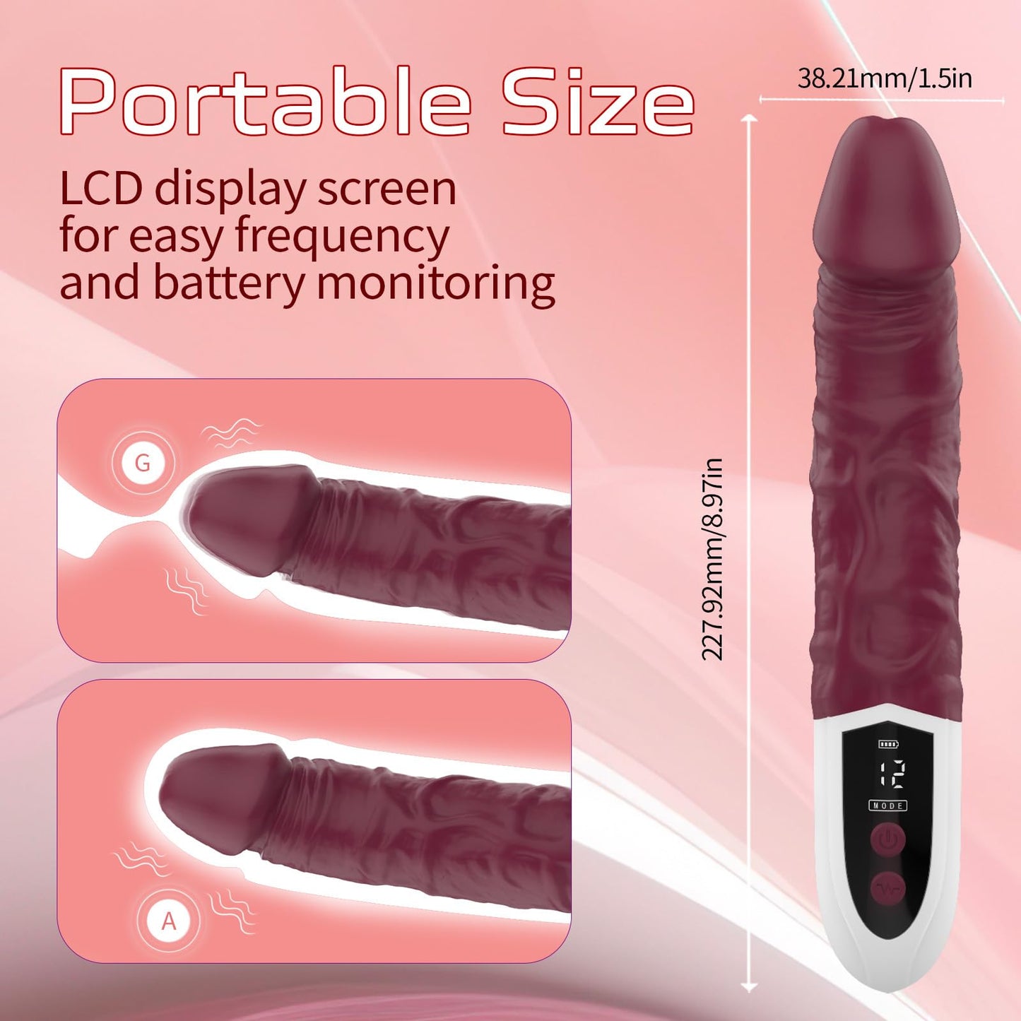 Stout Led Display Dildo Vibrator-EROSREALM