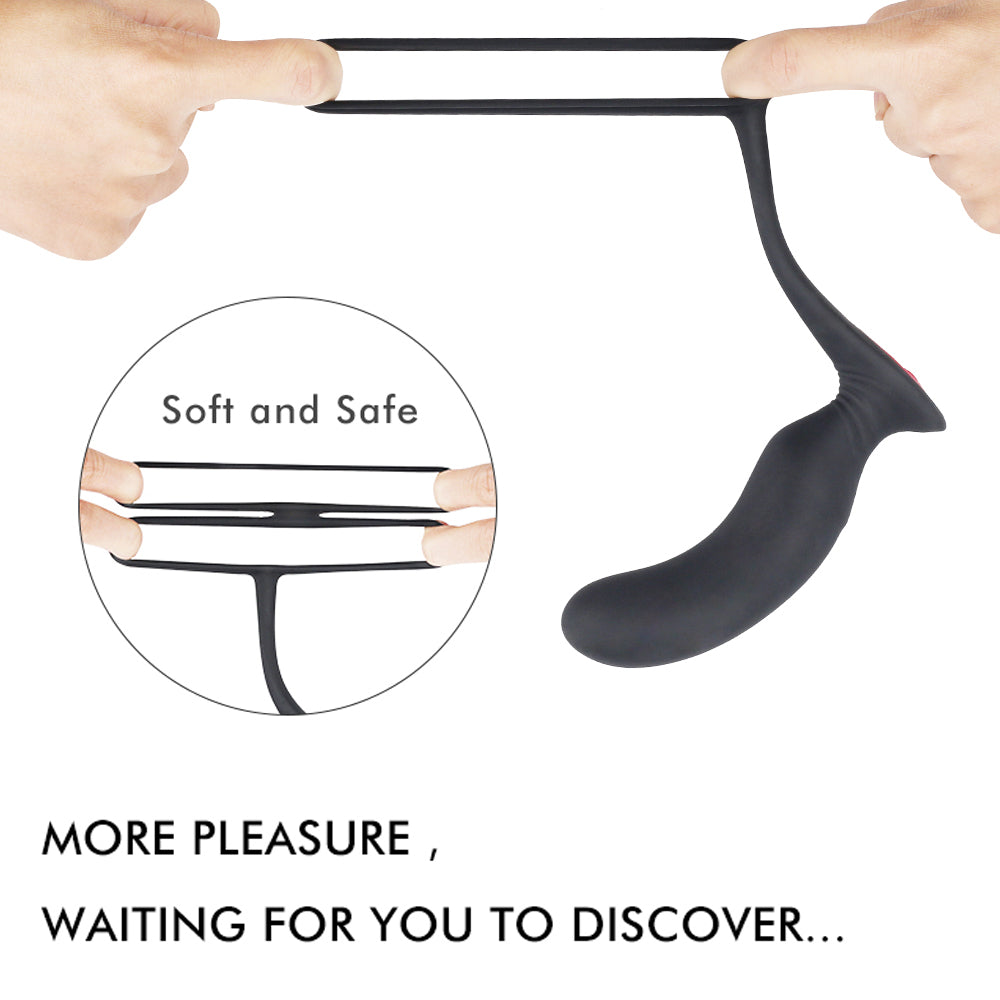 2 In 1 Prostate Massager Anal Plug With Remote Control-EROSREALM