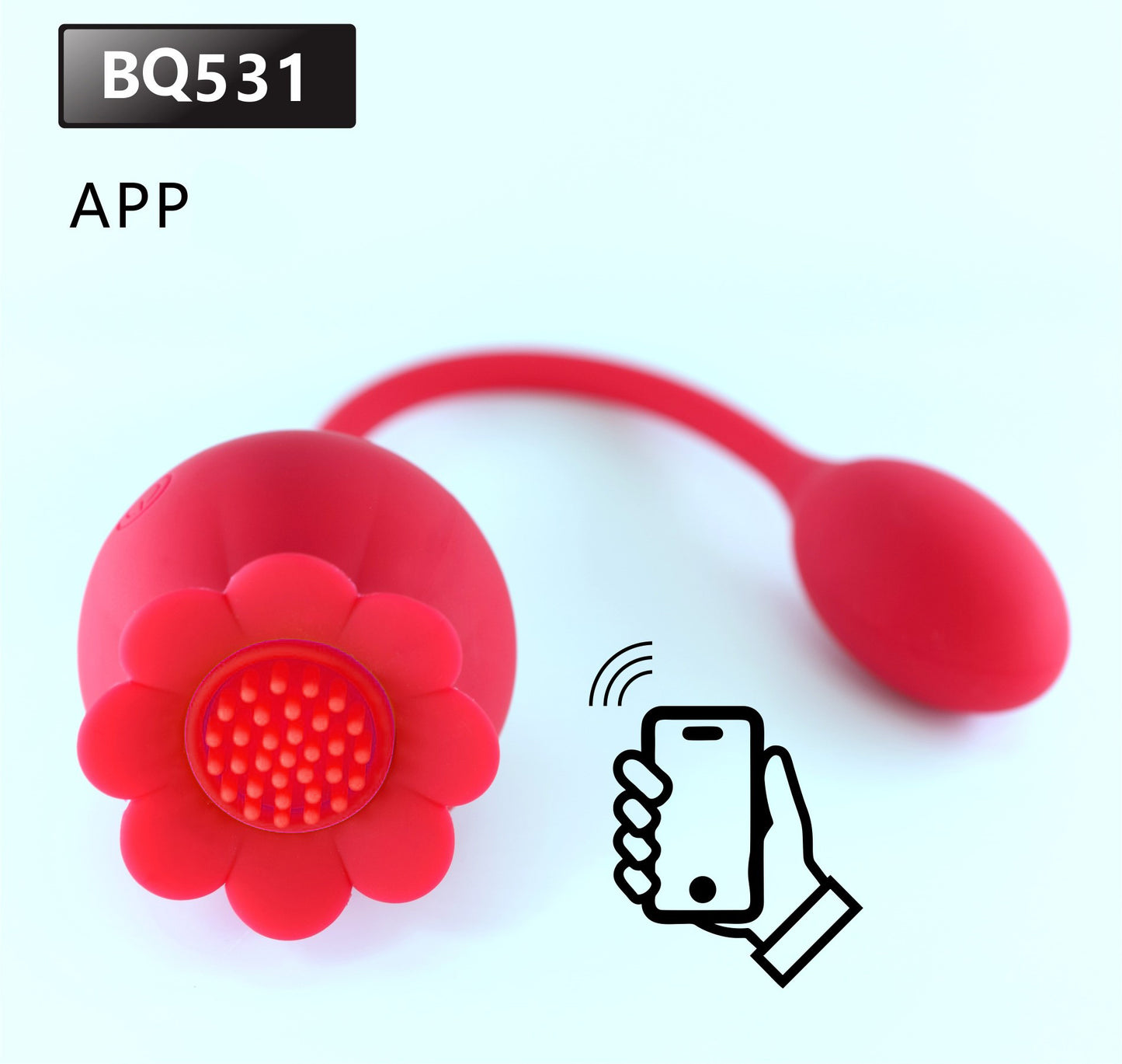 App Remote Control Rose Toy. Tongue Licking Sucking Nubby Vibrator-EROSREALM