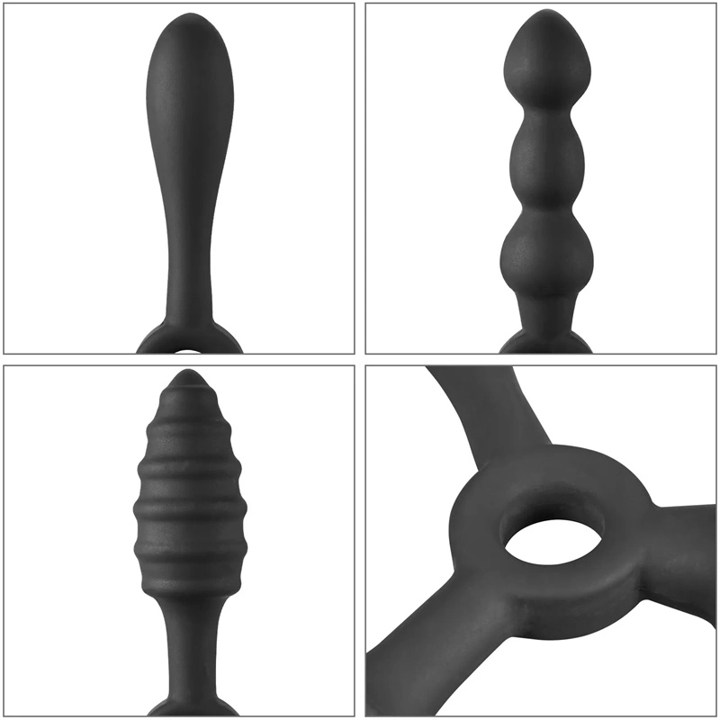 3 in 1 Anal Dildo Butt Plugs Sex Toys for Women-EROSREALM