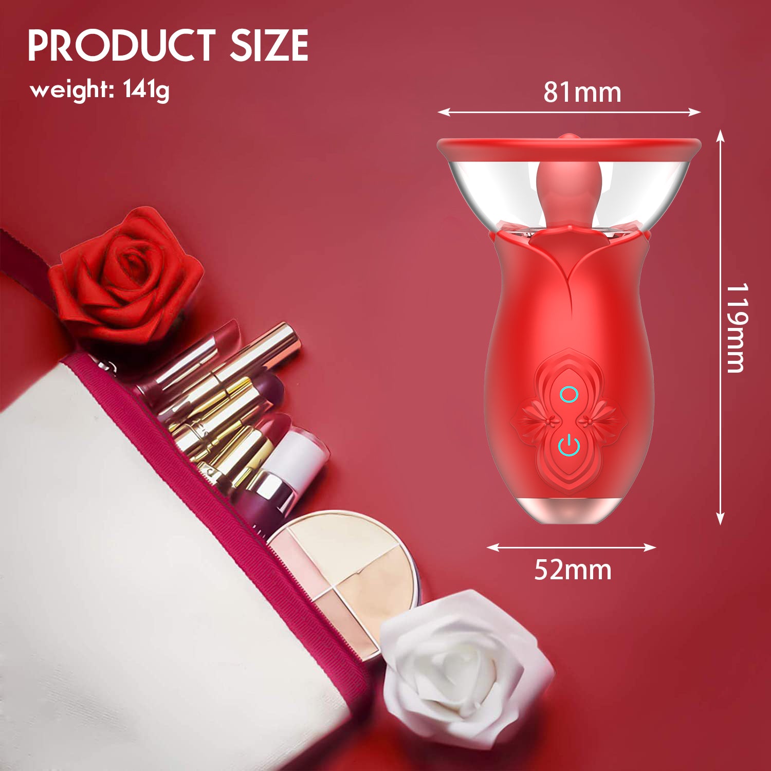 2-in-1 Rose Vibrating Body Pump and Tongue Licking Machine-EROSREALM