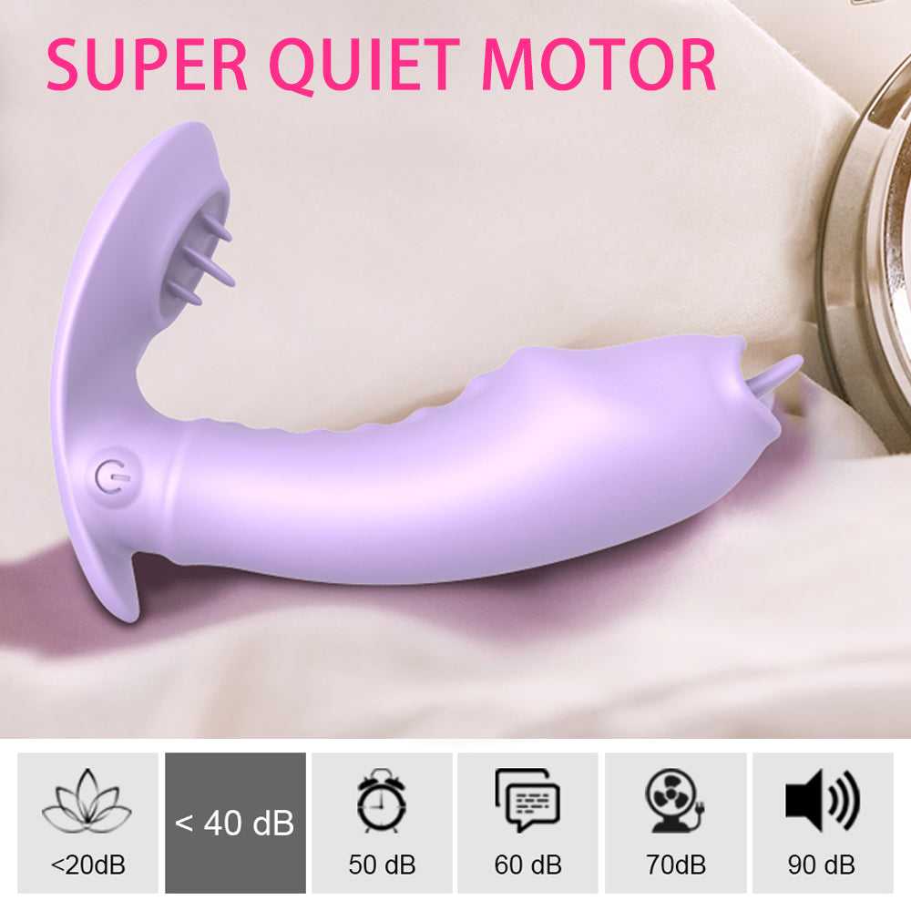 Remote Control Wearable Tongue Licking Panties Vibrator-EROSREALM