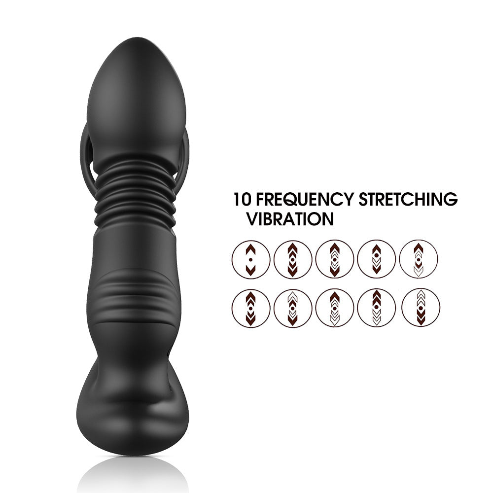 Telescopic Vibration Prostate Massager & Triple Ring-EROSREALM