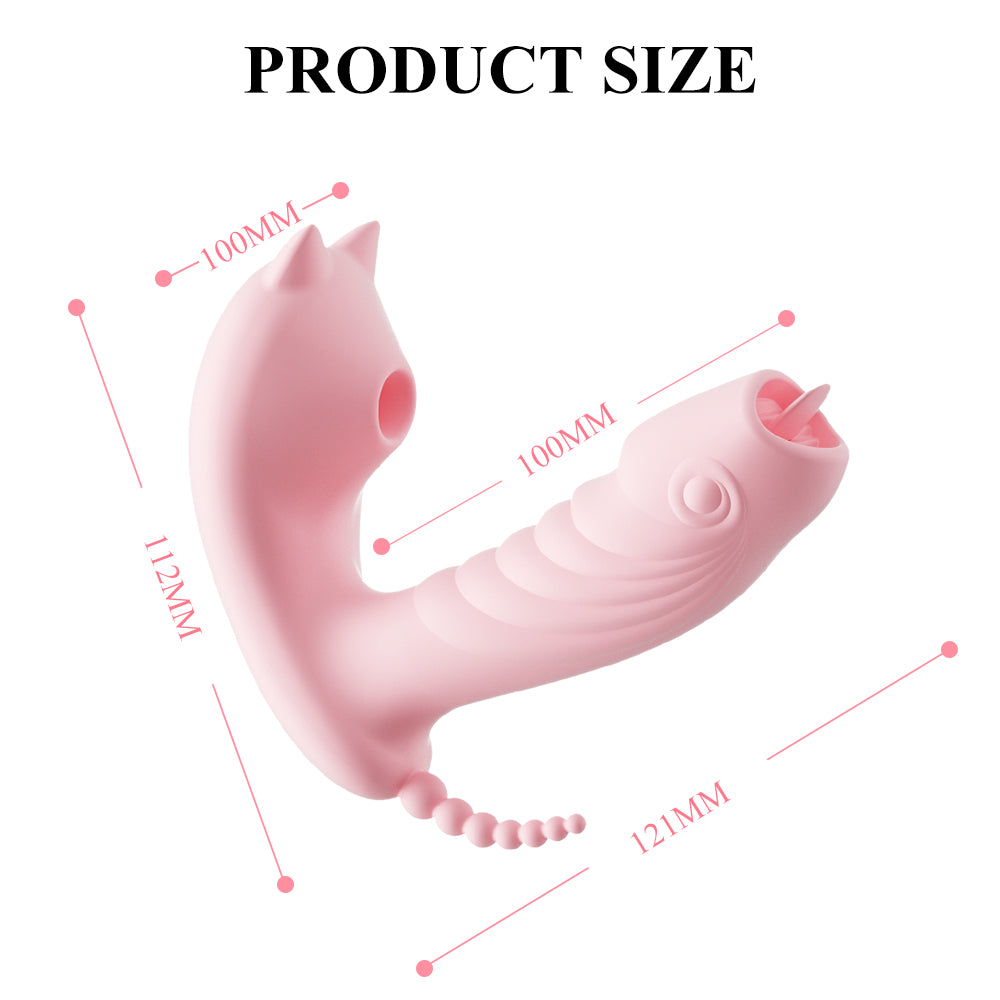 3 In 1 Clitoris Sucking Dildo Vibrator Panties Vagina Stimulator-EROSREALM