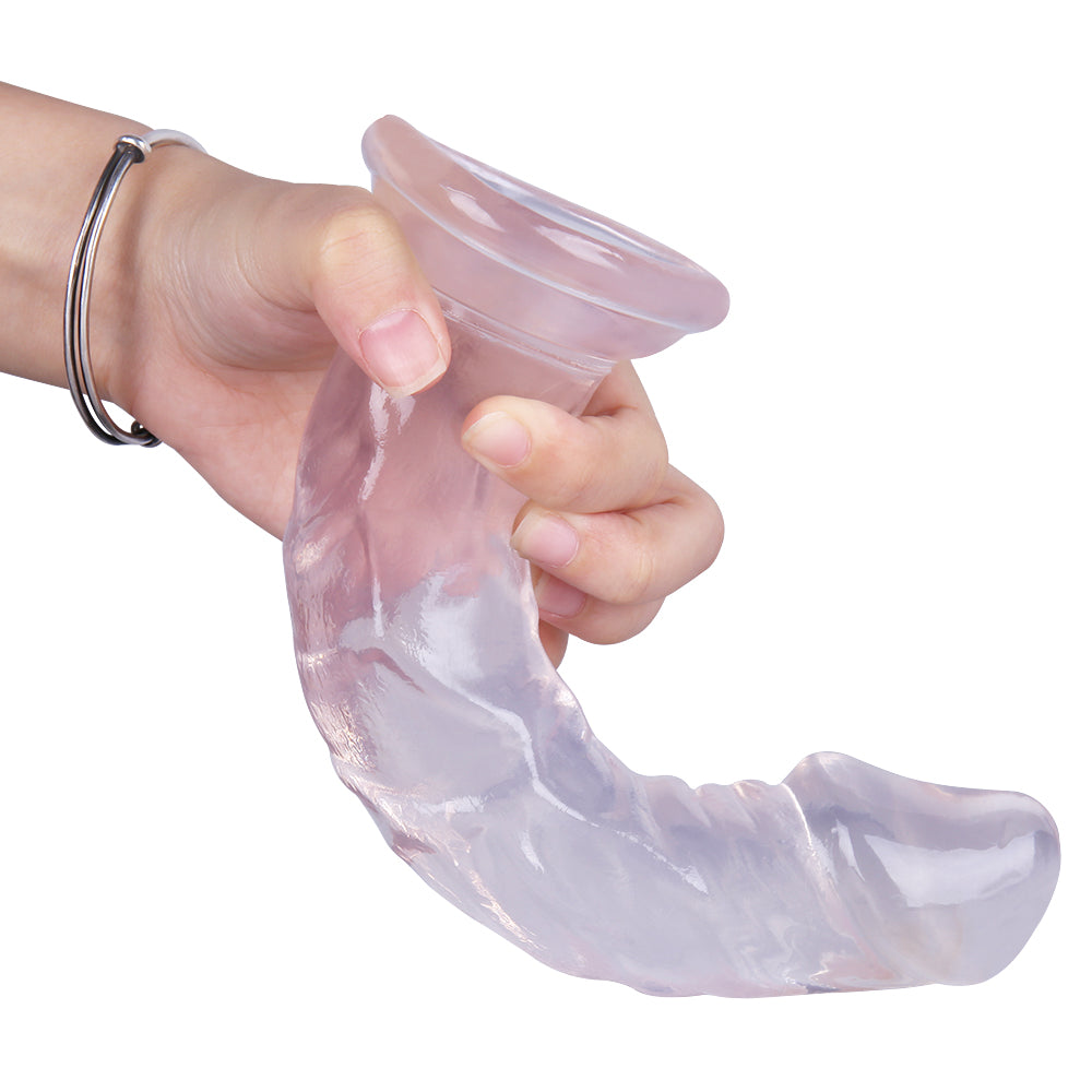 8.26 - Inch Realistic Dildos Transparent Dildo-EROSREALM