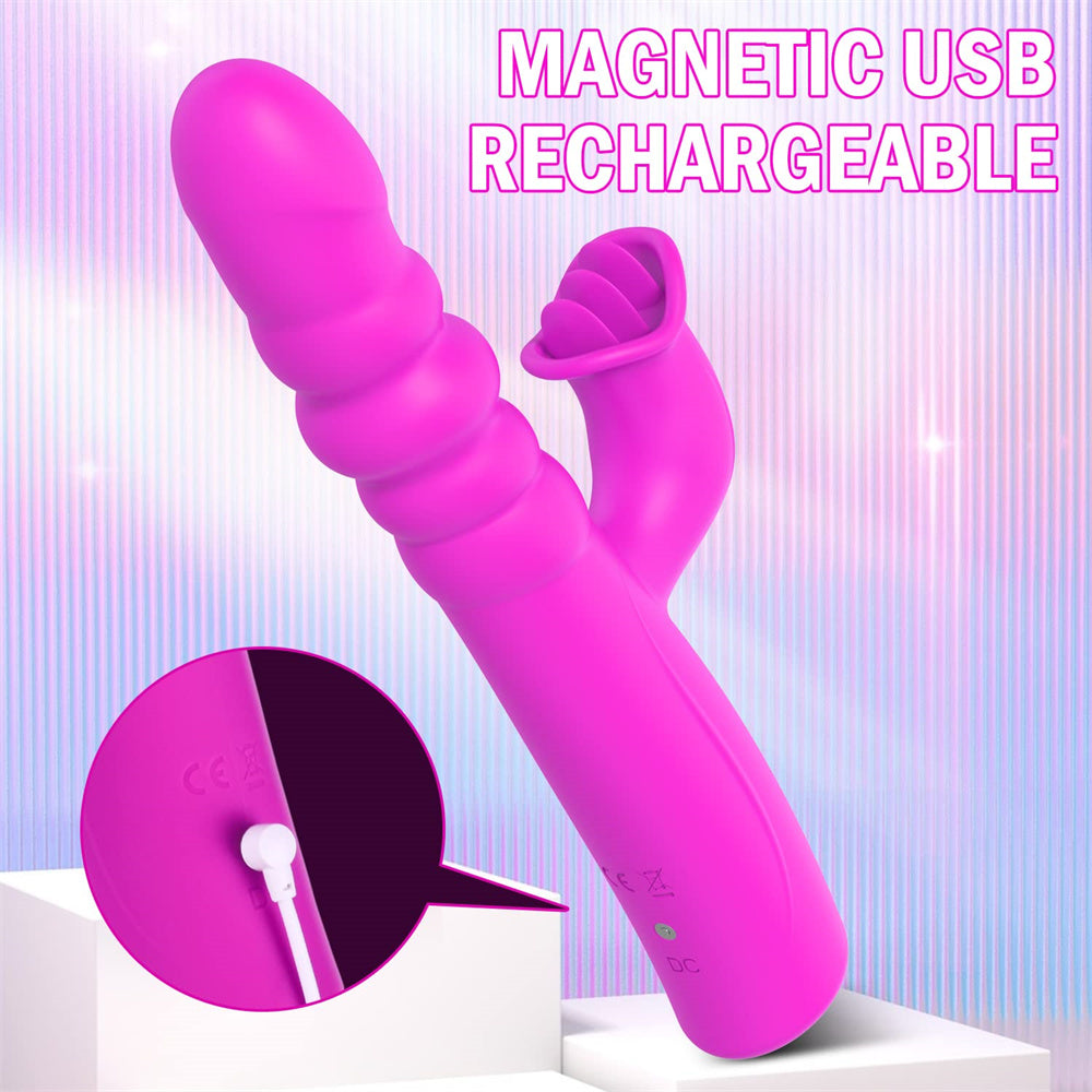 4 In 1 Thrusting Rotation Rabbit Vibrator G Spot Vibrator-EROSREALM