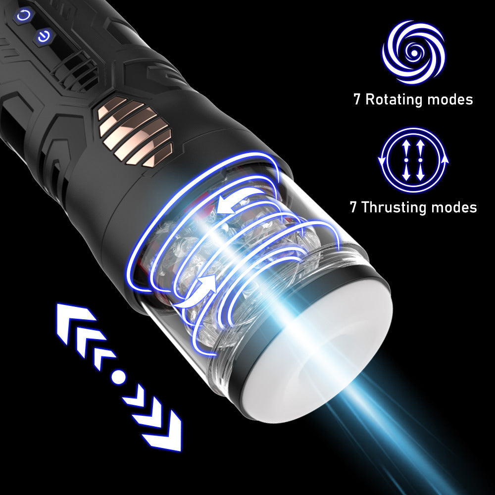 Automatic 7 Thrusting Rotating Modes Male Stroker Masturbators With Suction Base-EROSREALM