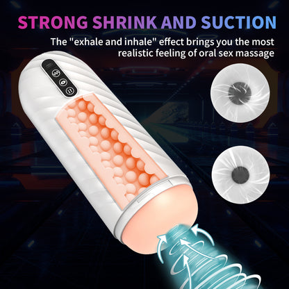 3-in-1 Thrusting Sucking Vibration Masturbation Cup-EROSREALM