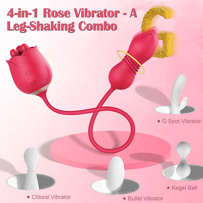 S475-7 3 Pistils 9 Modes 4 in 1 Rose Toy with Telescopic Egg-EROSREALM