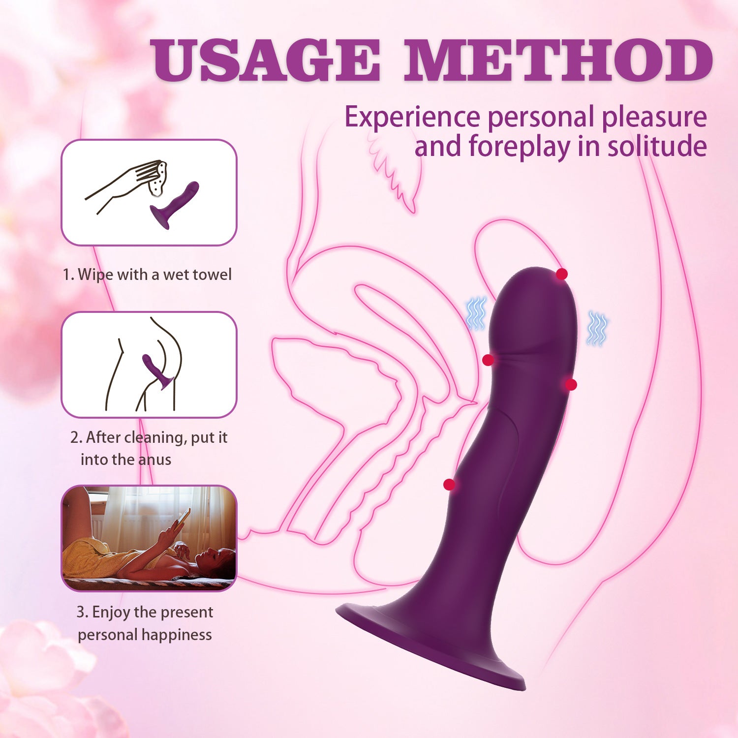 App Remote Control Vibrating Prostate Massager With Suction Cup-EROSREALM