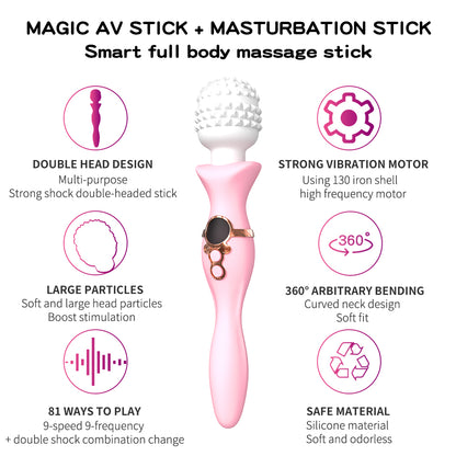 Vibrating Massager Dreamy Magic Wand Vibrator-EROSREALM