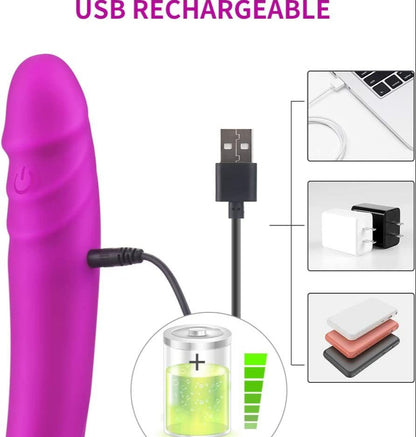 Wireless Remote Control Double-headed Vibrating Dildo For Couple Sex-EROSREALM