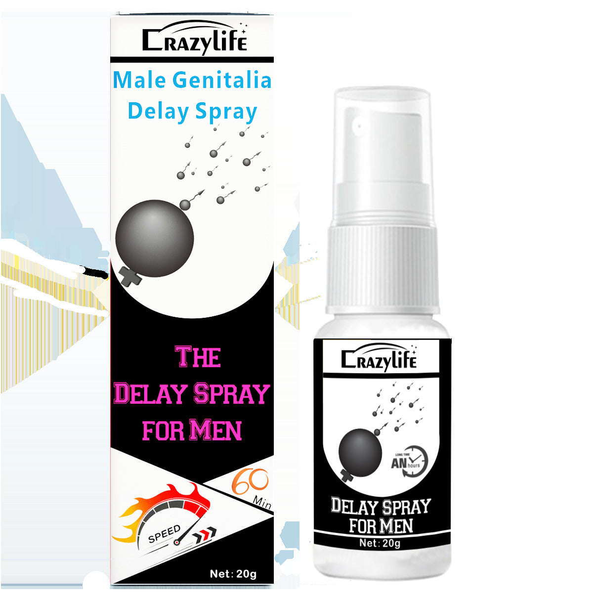 Crazylife F398 Men's Delay Spray For External Use-EROSREALM