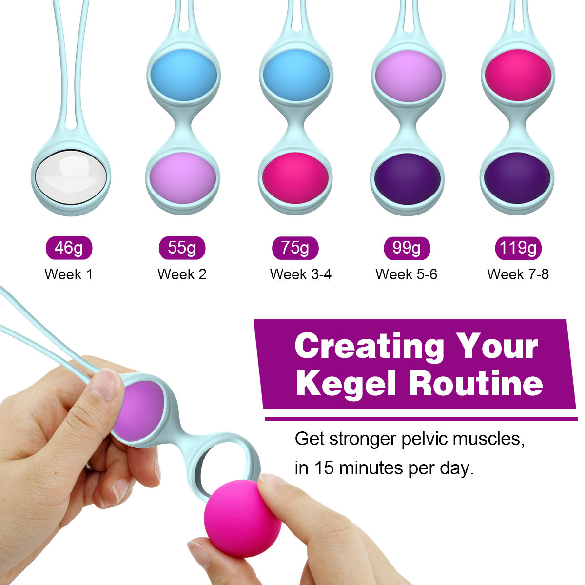 5 Stages Silicone Kegel Ball Set-EROSREALM