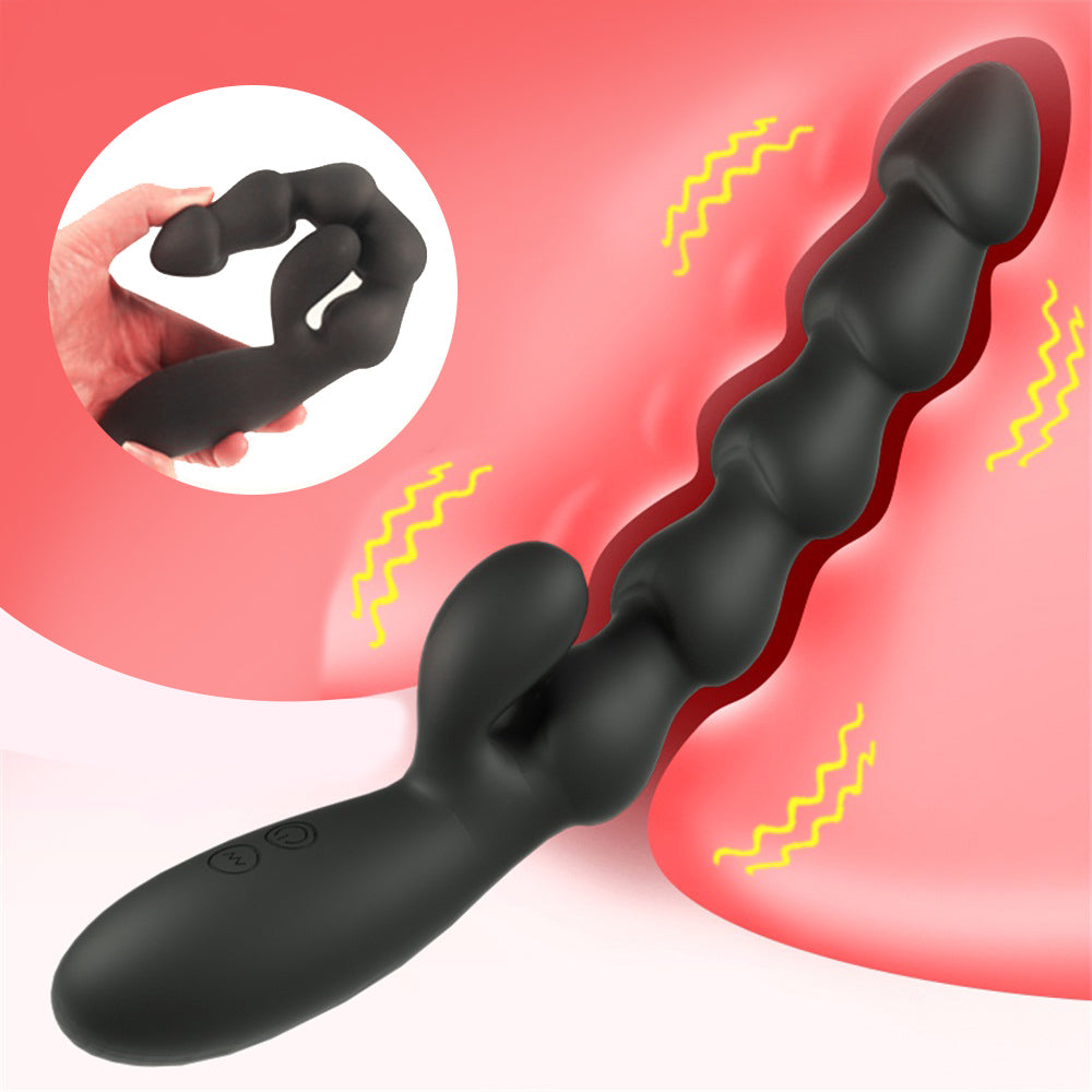 10 Speeds Dual Motor Vibraing Anal Beads-EROSREALM