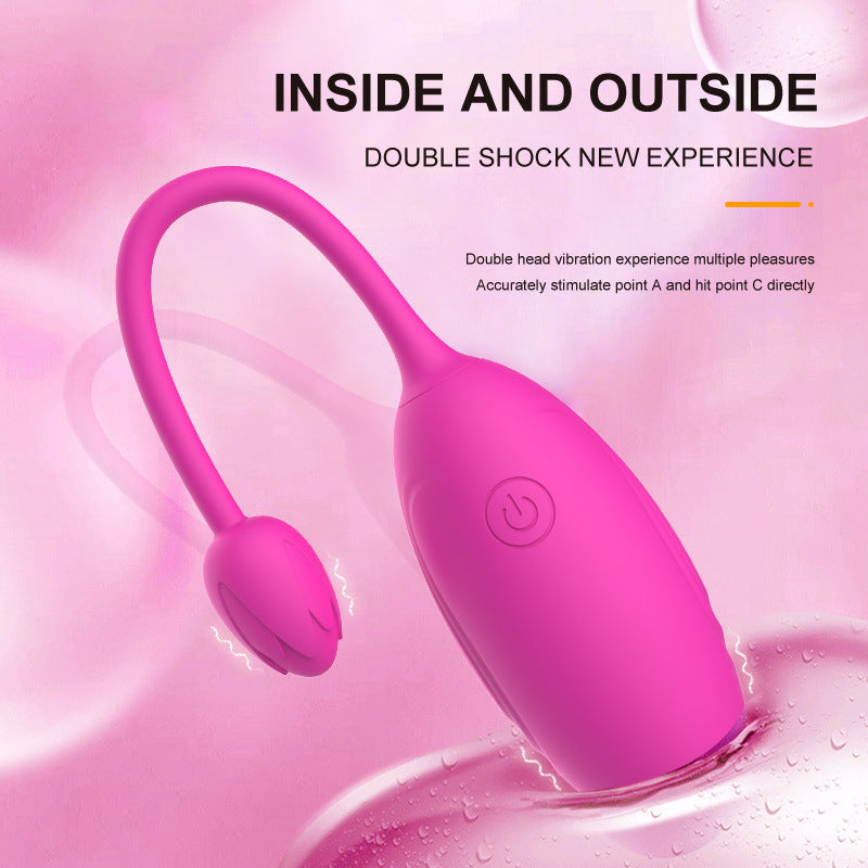 App Remote Control Double-head Rose Egg Vibrator-EROSREALM