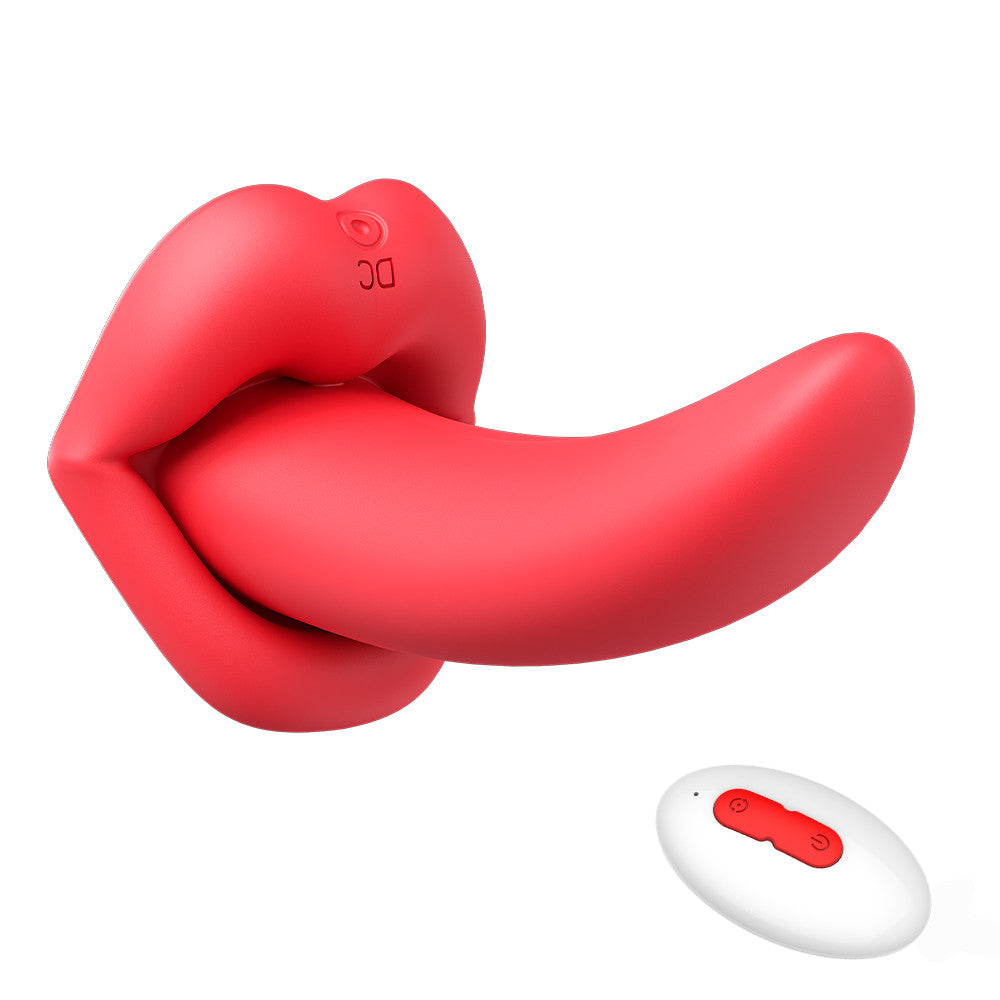 Rose Tongue Licking Vibrator Clitoral Stimulator With Remote Control-EROSREALM