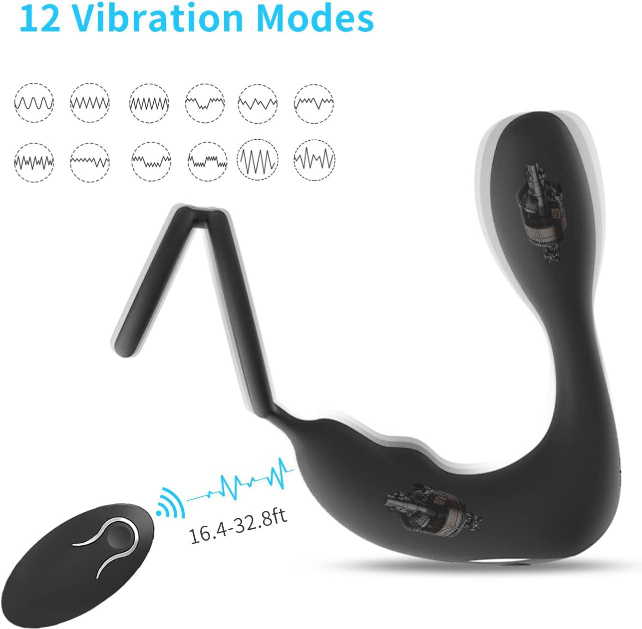 4-in-1 Vibrating Prostate Massager With Penis Rings-EROSREALM