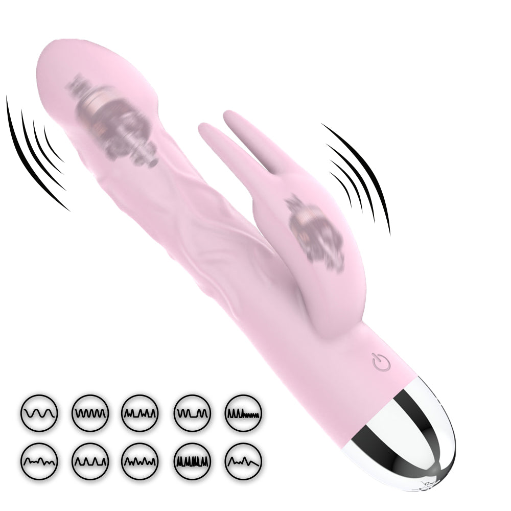 10 Vibrating Dildo Rabbit Vibrator G Spot Vibrator-EROSREALM