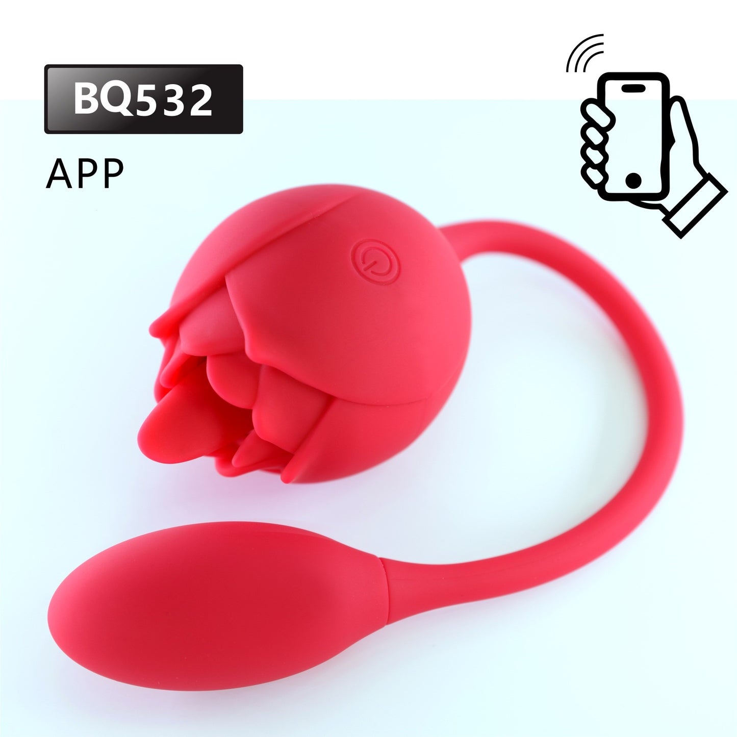 App Remote Control Rose Toy. Tongue Licking Sucking Nubby Vibrator-EROSREALM