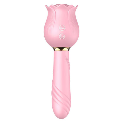 Alice Sucking & Vibrating Rose Massager Wand-EROSREALM