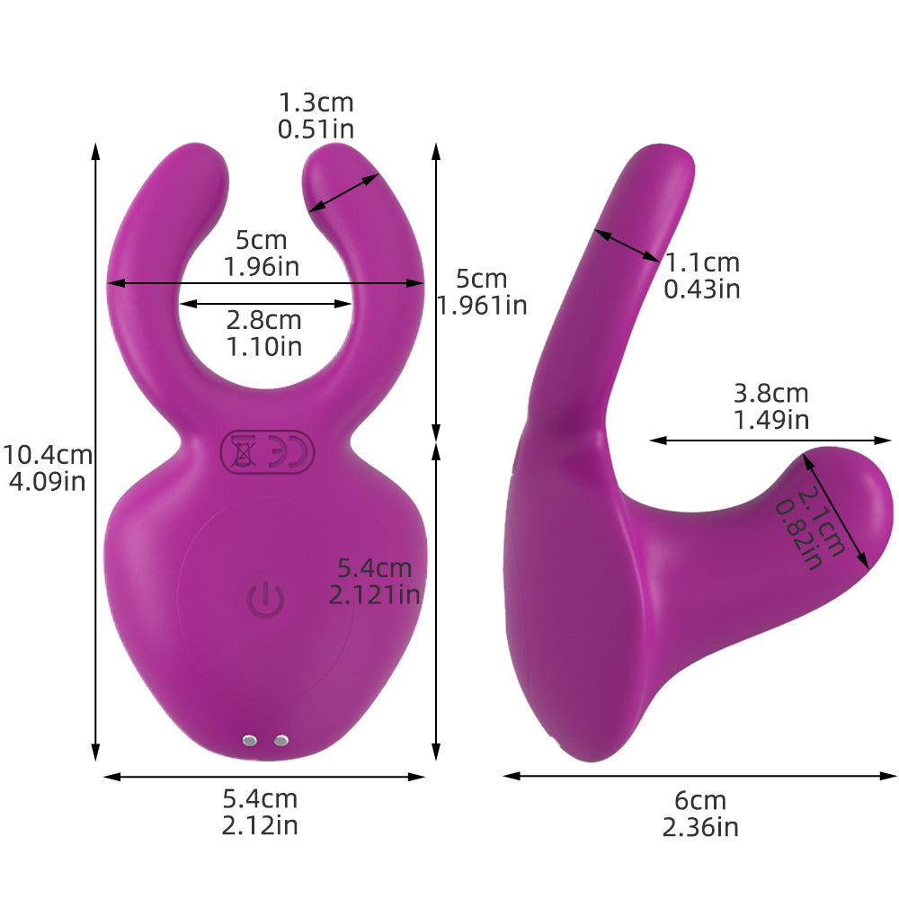 3-motor Vibrating Nipple Clitoral G-spot Penis Stimulator-EROSREALM