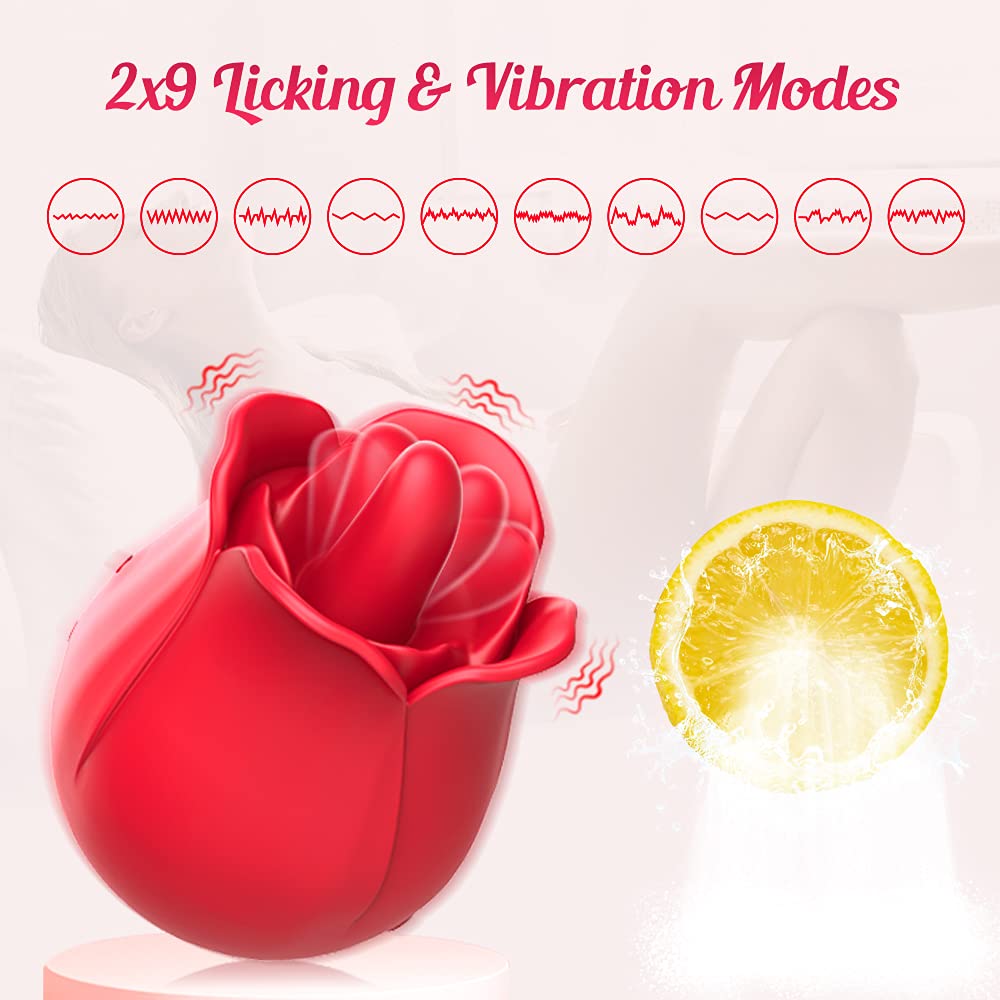 Rose Licking Vibrator with Thick Tongue-EROSREALM