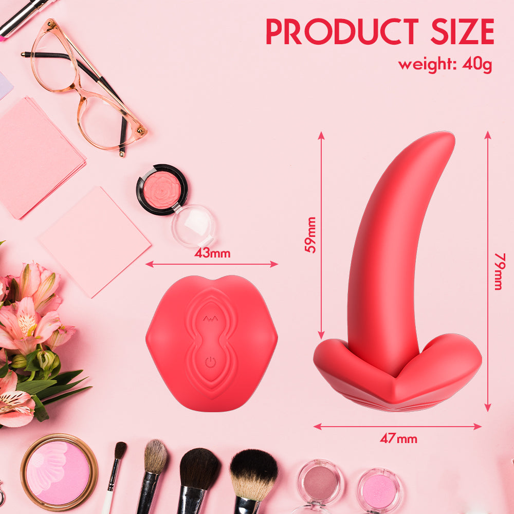 Rose Tongue Licking Vibrator Clitoral Stimulator With Remote Control-EROSREALM