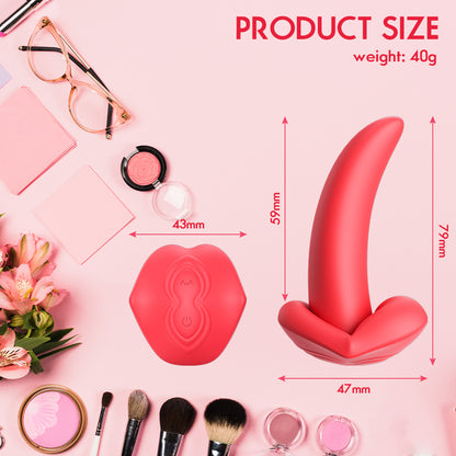 Rose Tongue Licking Vibrator Clitoral Stimulator With Remote Control-EROSREALM