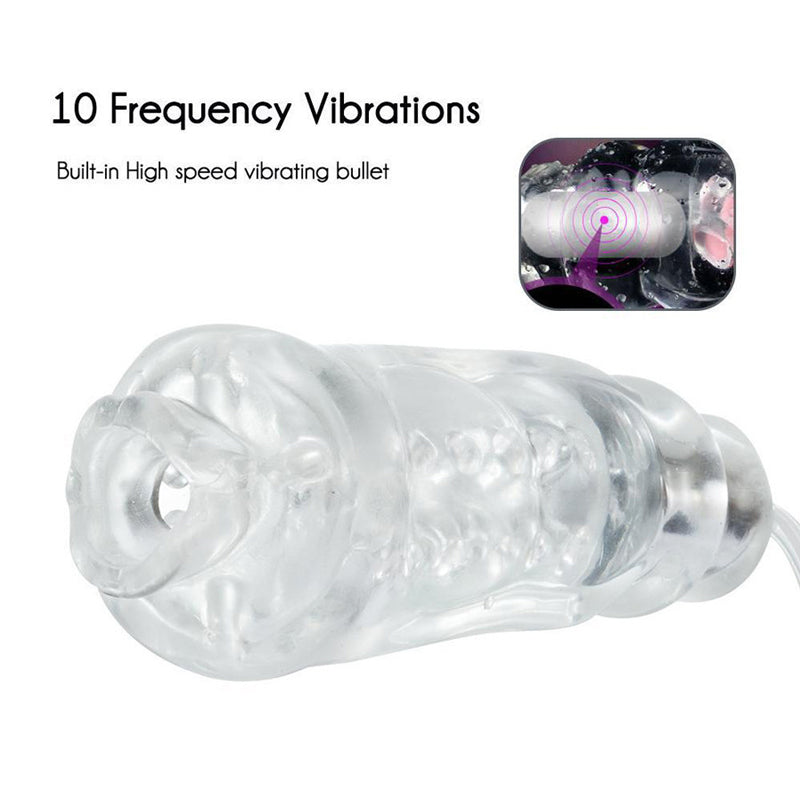 Blowjob Toys Sucking Vibrating Oral Sex Machine Electric Male Masturbator-EROSREALM