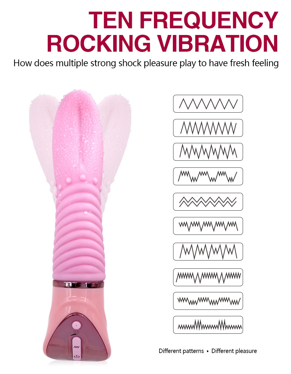 Multifunction G-spot Massager 10 Speed Tongue Vibrator-EROSREALM