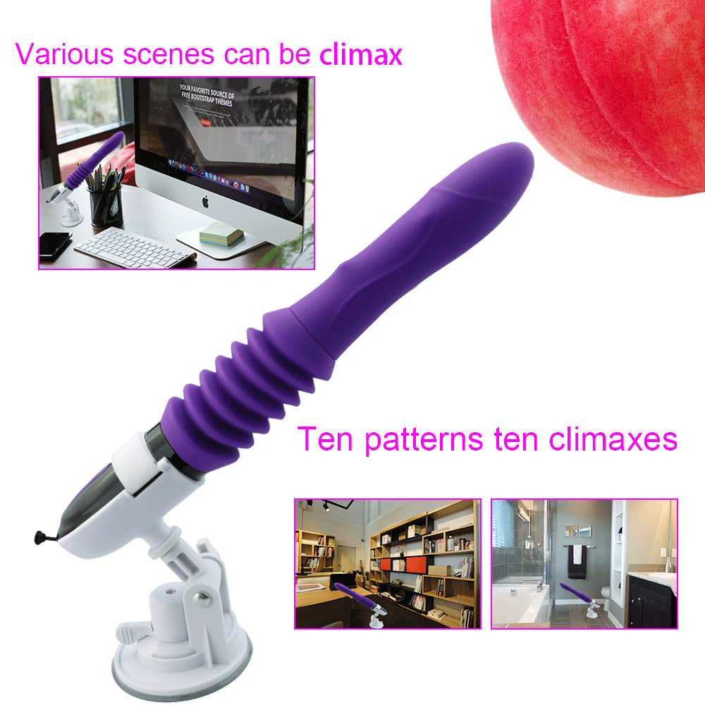 Automatic Hands Free Thrusting Dildo Vibrator G-Spot Stimulation Massager-EROSREALM