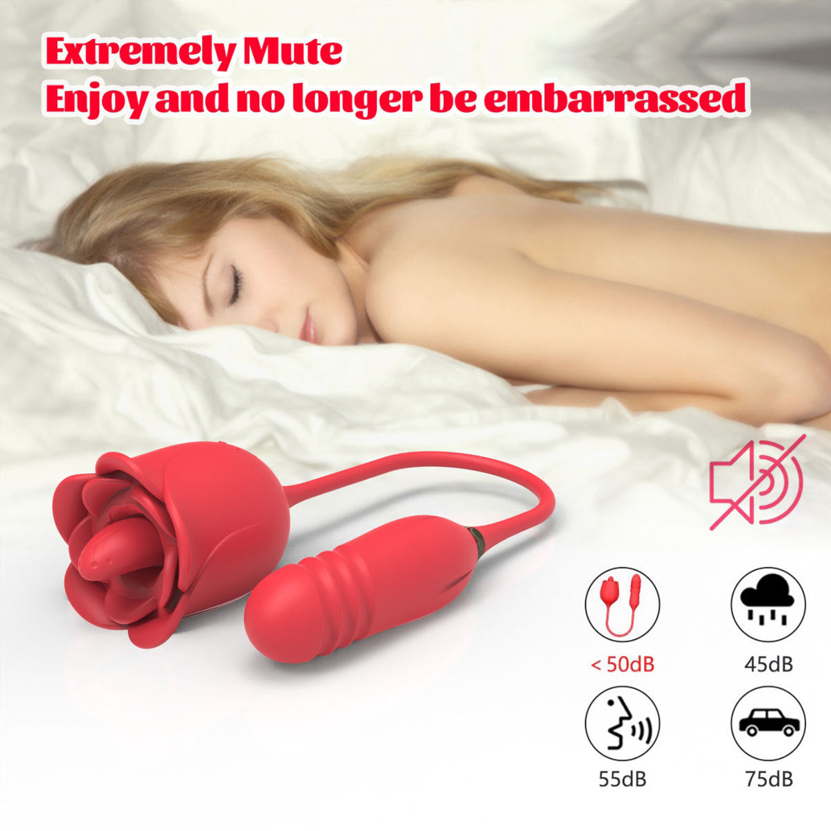 Thrusting Tongue Licking Rose Vibrator-EROSREALM