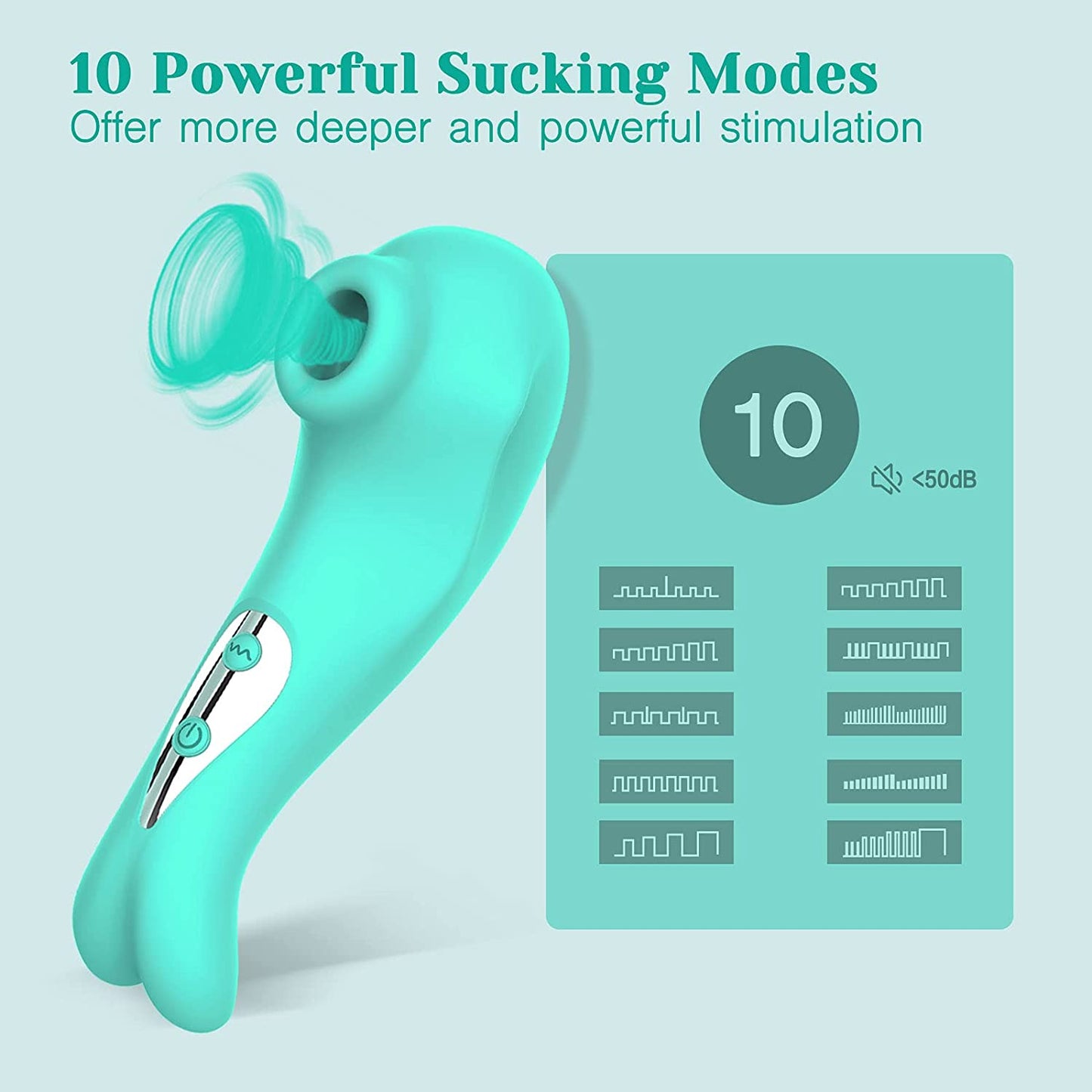 Clitoral Sucking Vibrator for Women. Clit Massaging Vibrating Toy with 10 Sucking Modes-EROSREALM