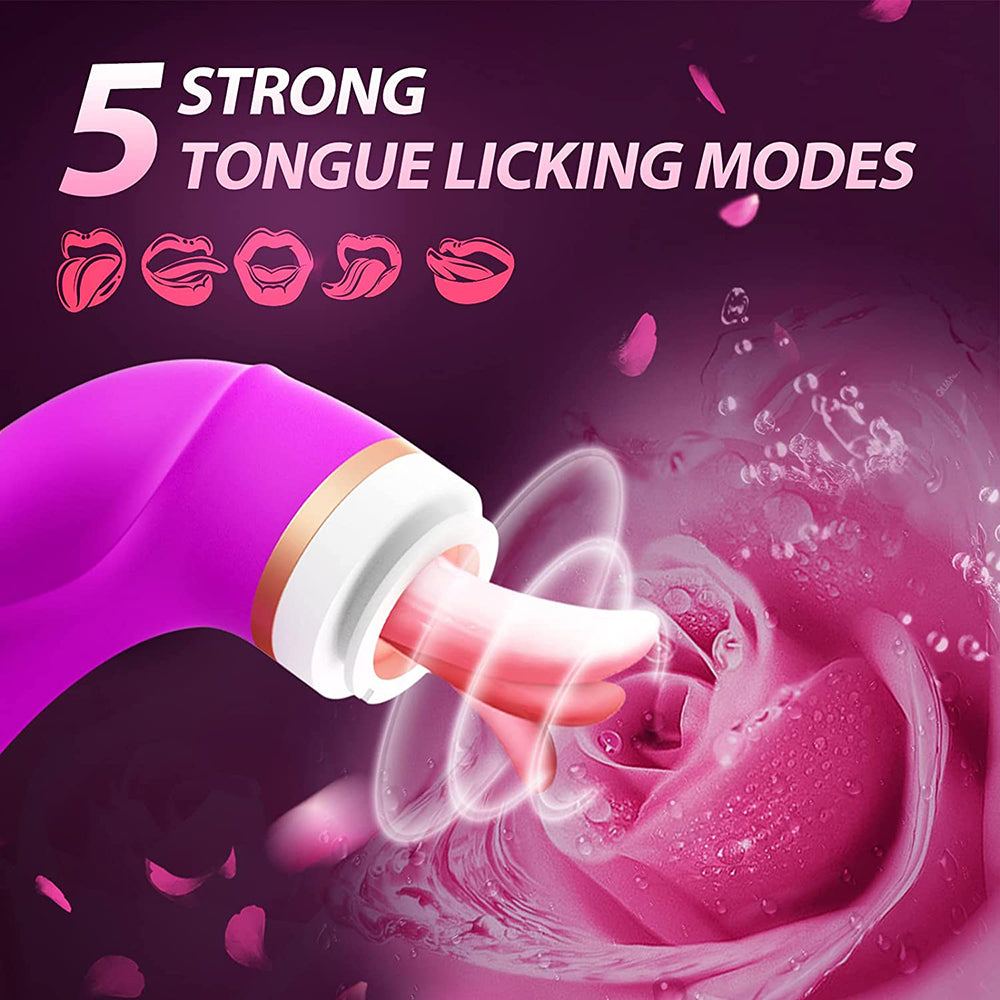 Suction Tongue Licking Nipple Clitoris Stimulator Vibrator Pussy Pump-EROSREALM