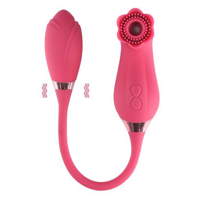 Sucking & Vibration 2 in 1 Rose Toy-EROSREALM