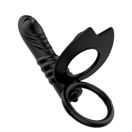 Vibrating Double Cock Rings Vibrator For Couples-EROSREALM