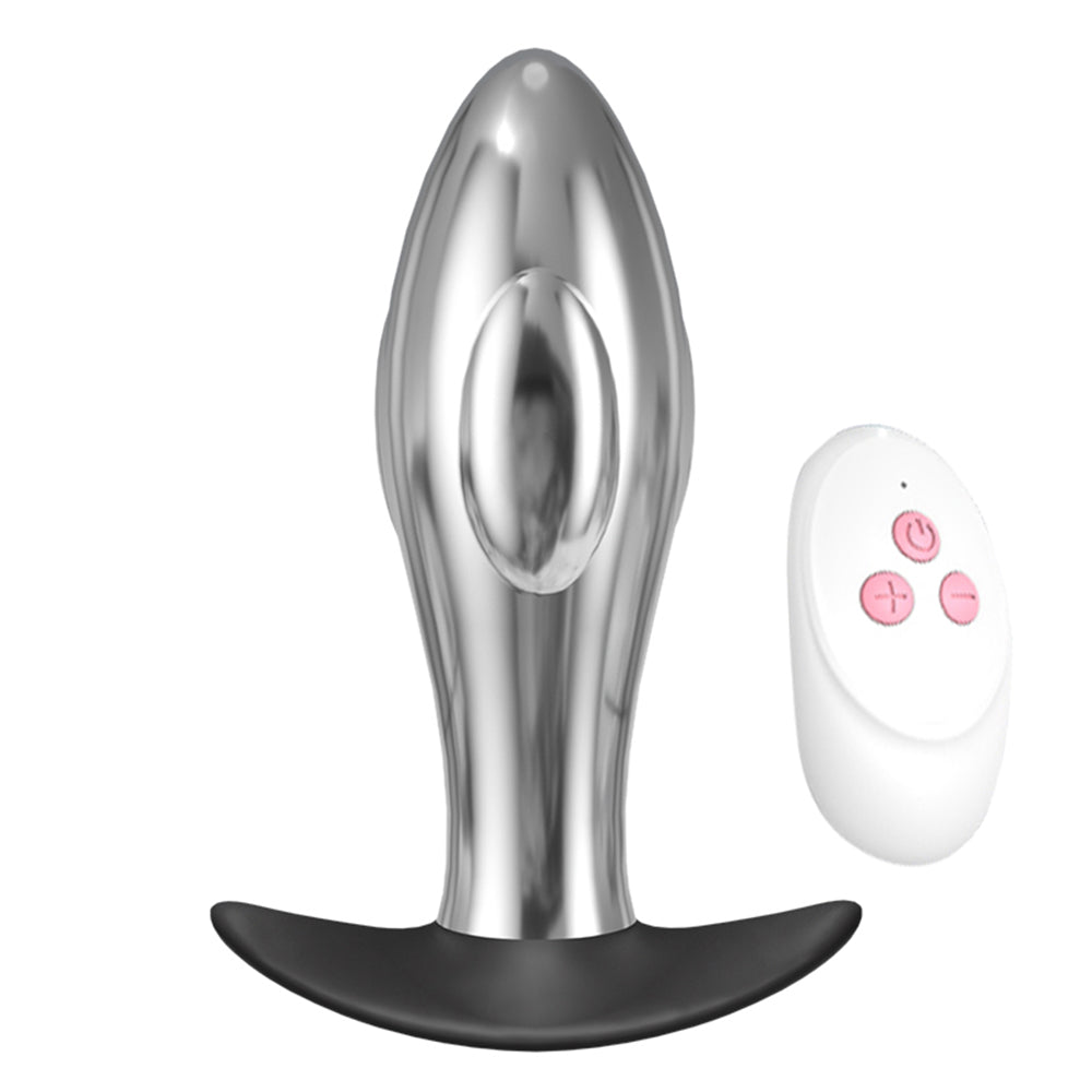 10 Frequency Anus Dildo Vibrator Metal Vibrating Butt Plug Anal Plug-EROSREALM