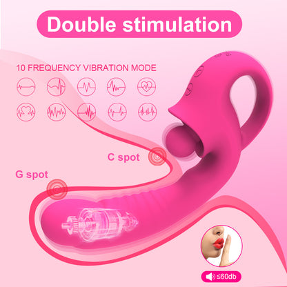 Lois Double Stimulation Tongue-licking Vibrator-EROSREALM