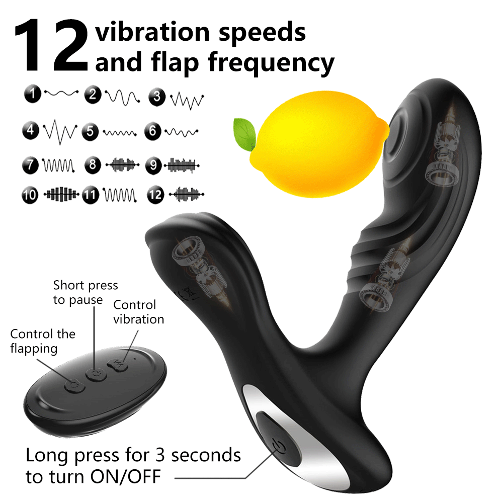 Male Masturbator Prostate Massage Anal Butt Plug Remote Control-EROSREALM