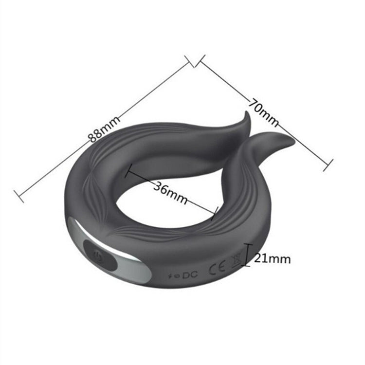 Vibration Ring Lock Essence Men's Penis Ring Doughnut Dual Wireless Remote Control Charging Egg Jumping Variety Adorable Hair Generation-EROSREALM