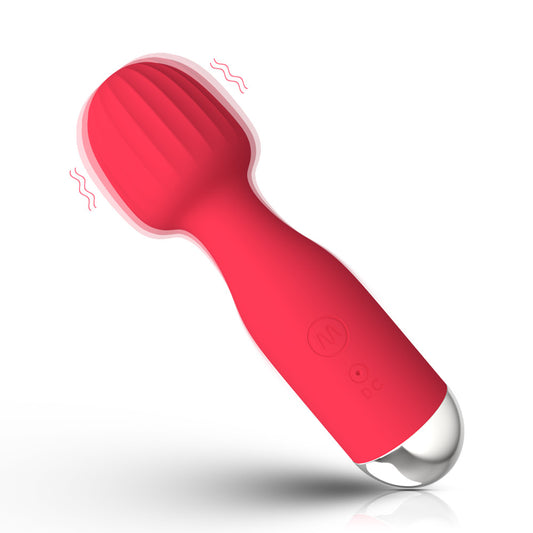 Mini Mushroom-head Wand Vibrator-EROSREALM