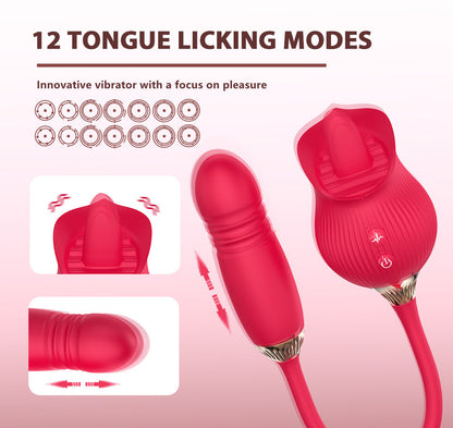 Alice Tongue Licking Thrusting Rose Toy-EROSREALM