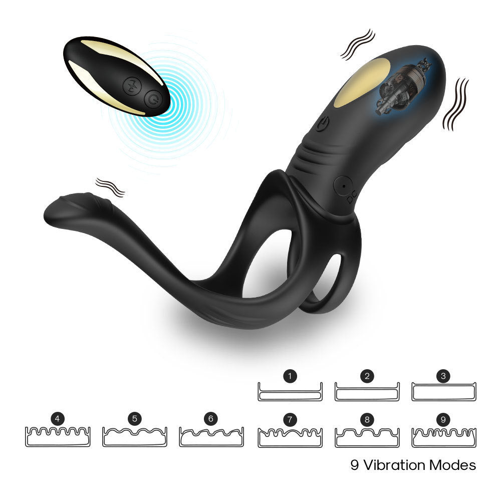 Wireless Remote Control Penis Ring & Prostate Massager-EROSREALM