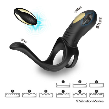 Wireless Remote Control Penis Ring & Prostate Massager-EROSREALM