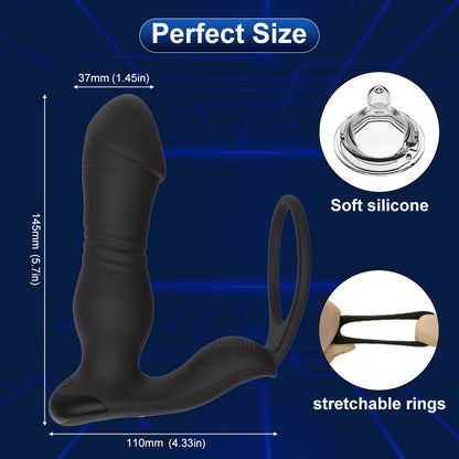 Tiger3 Generation：8-band Telescopic Vibration Remote Control Prostate Massager-EROSREALM