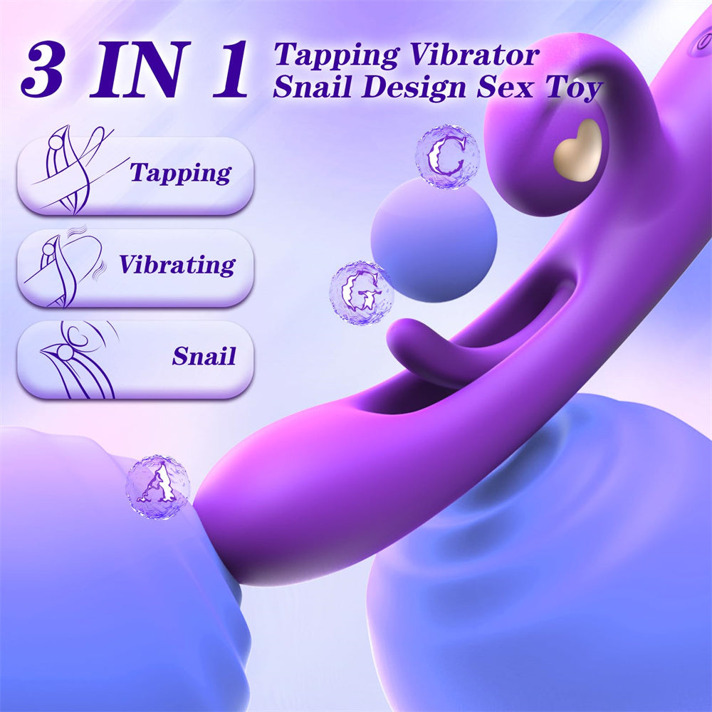 G Spot Vibrator Dildo Rabbit Adult Toys With 10 Vibration 7 Flapping Modes-EROSREALM