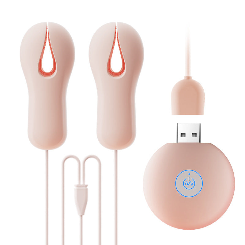 Usb Recharged Vibrating Breast & Clit Massagers-EROSREALM